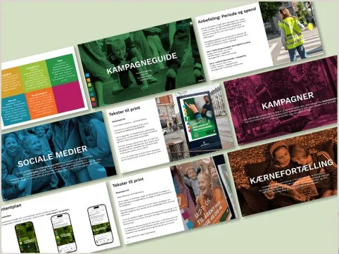 Brand guide and campaign spreads