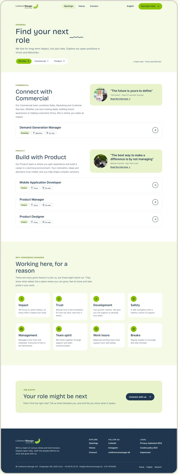Career site page: Openings